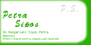 petra sipos business card
